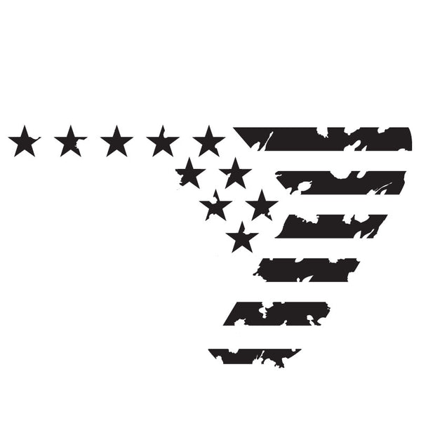 Patriot Star Distressed - Fender Vent Decals- Jeep Wrangler JL models
